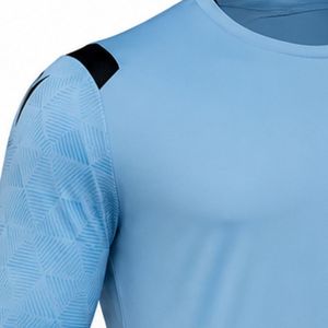 <b>Light</b> Blue Rugby Jersey Long Sleeve Men's Team Sports Uniform Shirt Match Training Wear Outdoor Athletic Apparel Game Clothing - Product Image 5