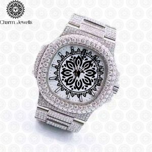 Charm_Jewells Luxury Stainless Steel <b>Watch</b> Round <b>Case</b> Analog Quartz Movement Luminous Dial 40mm Folding Clasp Unisex - Product Image 1