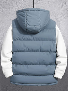 Vestes d'hiver matelassées réversibles vintage à capuche très demandées, durables, en polyester d'épaisseur standard, unisexes, entièrement personnalisables - Product Image 2