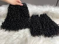 Cheveux humains vierges non traités, extensions de cheveux naturels bruts, prix de gros, en stock, lots de cheveux bouclés Pixie, 10 à 20 pouces
