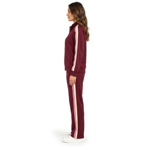 Ribbed Cuffs Adjustable Waist Pants Comfortable Winter Apparel OEM <b>Women</b> Zipper Tracksuit Premium Fleece Fabric Full Zip <b>Jacket</b> - Product Image 6