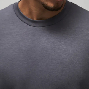 Camiseta Básica Negra para Hombre de 300 Gramos, Cuello Redondo, Manga Corta, Corte Regular, 100% Algodón, Estilo Casual Urbano, Secado Rápido, Transpirable - Product Image 2