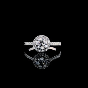 Anillo de compromiso de moissanita con corte ovalado, anillo vintage único de plata de ley, anillo de boda de diamantes, anillo nupcial, anillo de aniversario - Product Image 1