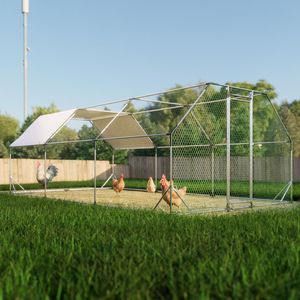 Grande Pollaio in Metallo Zincato 3x6 Metri, Recinto per Polli da Cortile, Gabbia per Galline - Product Image 1