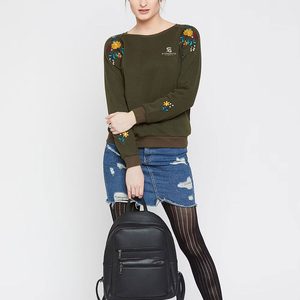 Sudadera Holgada de Invierno para Mujer, Tejido Suave de Algodón y Felpa, Cuello Redondo, Manga Larga, Estilo Casual, Logotipo Personalizado, Venta al Por Mayor - Product Image 6
