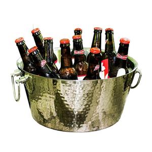 Refroidisseur de vin à double paroi pour la maison Hôtel Fête Baignoire en acier inoxydable Refroidisseur de vin rond Long Time Wine Cold - Product Image 6