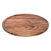 Assiette de présentation en bois festonnée en gros, assiette de table rustique en bois de manguier, plateau de service en bois de luxe pour décoration de mariage