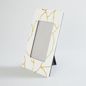 Premium White Marble Photo <b>Frame</b> with <b>Gold</b> Strips Elegant Luxury Natural Stone Picture <b>Frame</b> for Home Decor & Gifts - Product Image 4