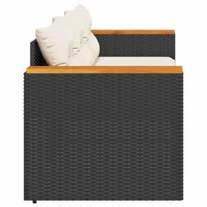 Canapé de jardin noir et blanc crème - Product Image 4