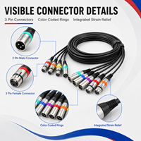 Câble Combo XLR Professionnel Ice Combo, Câble de Signal Powercon DMX512 pour Équipement d'Éclairage Scénique, Assemblage de Câbles Personnalisés OEM ODM