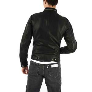 Customized High Quality Men's Genuine Cow Skin Biker Leather <b>Jackets</b> Pure Leather <b>Waterproof</b> Windproof Bomber <b>Jacket</b> - Product Image 6