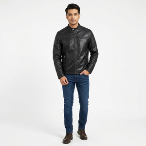 Fashion Winter Winter <b>Mens</b> <b>Leather</b> <b>Jacket</b> <b>Men</b> Fashion Motorcycle <b>Leather</b> <b>Jacket</b> Cool Zipper Pockets <b>Leather</b> <b>jacket</b> for <b>men</b> - Product Image 3
