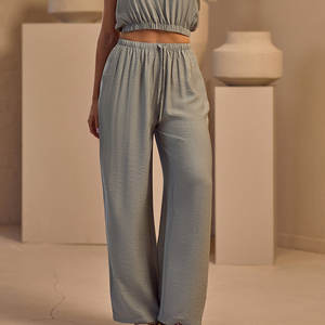 Pantalones deportivos tejidos para mujer de la mejor calidad, tela suave de felpa, 100% algodón, pantalones de chándal para mujer, pantalones y pantalones de vestir, venta al por mayor OEM - Product Image 6