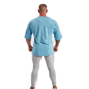T-shirts pour hommes en coton délavé, effet usé, coupe classique, respirant, toucher doux, manches courtes, style décontracté, mode streetwear - Product Image 5