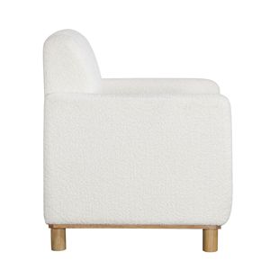 Poltrona in Tessuto Bouclé Bianco Mason per Soggiorno - Product Image 3