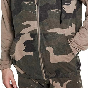 Ensemble de survêtements décontractés pour hommes, style européen et américain, couleur unie, doublure polaire, collection automne-hiver, transfrontalier - Product Image 4