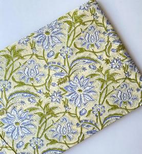 Tela de Algodón con Estampado Artesanal en Bloques de Madera de la India, para Decoración del Hogar, Proveedor Directo de Fábrica - Product Image 4