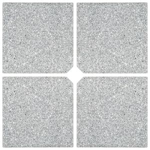 4 pezzi piatti quadrati in granito grigio 220.5 lb per ombrelli e basi da giardino - Product Image 3