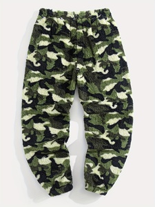 Pantalones Deportivos de Felpa Gruesa para Hombre, Personalizados, de Algodón para Invierno, con Cordón Ajustable en la Cintura, Casuales, OEM - Product Image 1