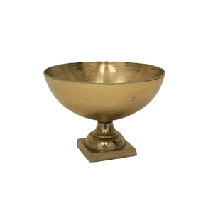 Cuenco de aluminio hecho a mano de alta calidad, color plateado, con base cuadrada para decoración del hogar, pedestal de metal, cuenco para servir frutas - Product Image 3