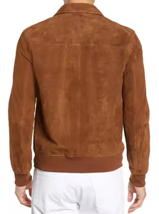 Veste en cuir personnalisable avec logo, couleur et taille sur mesure, cuir souple, produit de haute qualité, fermeture éclair, style streetwear, cuir de vache. - Product Image 6