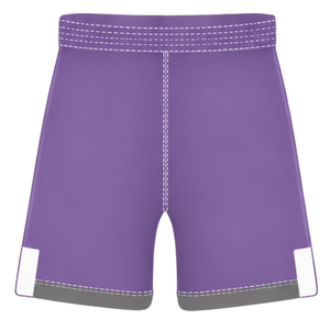 Pantalones Cortos de Rugby Morados y Blancos con Cintura Elástica y Cordón Ajustable, Ropa Deportiva Ligera para Entrenamiento y Partidos - Product Image 2