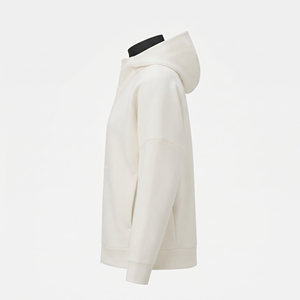 Sudadera con capucha blanca con cremallera para mujer, sudadera informal de manga larga, chaqueta ligera con capucha - Product Image 5