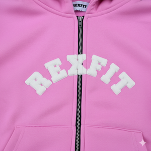 Sudadera con capucha y cremallera personalizada con logo impreso, estilo urbano, de algodón 100% grueso, color liso, para hombre - Product Image 3
