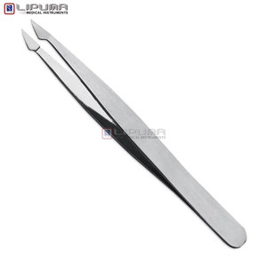 Pince à épiler professionnelle en acier inoxydable à pointe inclinée pour sourcils, idéale pour les poils incarnés et la manipulation d'objets de petite taille - Product Image 5