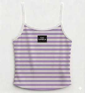 2026 Women's Casual Tank Top Scoop Neck Spaghetti Strap Breathable Eco-Friendly Knitted Cotton Front Logo Letter Pattern - Product Image 6