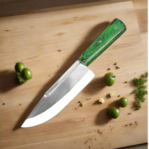 Green Handle Stainless Steel Butcher <b>Knife</b> Heavy Duty Meat Cutting Chef <b>Slicing</b> <b>Knife</b> Professional Kitchen Tool with Riveted - Product Image 6