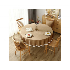 Daily Use 100% Cotton Embroidered Abstract 70 Inch Round GSM 160 Recyclable OEM ODM Service Handmade Round <b>Table</b> Cloth Bulk - Product Image 1