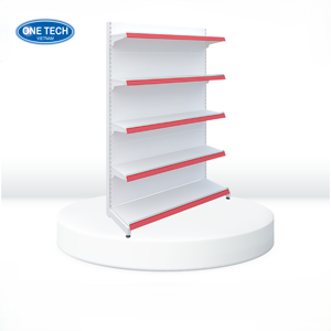 Étagère gondole simple face à 5 niveaux, revêtement poudré, panneau solide, anti-rouille, antidérapante, pour supermarché, directement de l'usine One Tech - Product Image 1