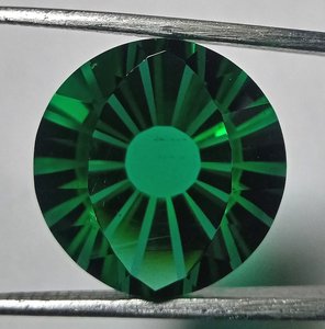 Garnet Verde Sintético de Calidad Fina, Corte Fantasía Redondo, Gema Suelta para Joyería, Anillo, Colgante, Venta al por Mayor - Product Image 5