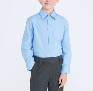 Chemises d'uniformes scolaires personnalisées à manches longues pour étudiants, en polyester et coton de haute qualité, pour garçons - Product Image 1