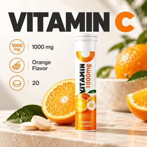 Tabletas Efervescentes de Vitamina C de Marca Privada OEM, 1000 mg, 20 Tabletas, Suplemento para el Apoyo Inmunológico, Fórmula Personalizada, Logotipo Personalizado - Product Image 3
