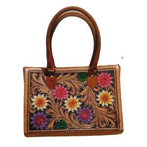 กระเป๋าคลัทช์หนังสีน้ำตาลขนาดใหญ่สำหรับผู้หญิงกระเป๋าหนังเครื่องมือขนาดกะทัดรัดทันสมัย - Product Image 1