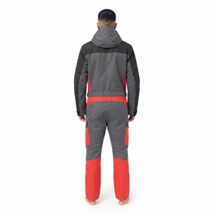 Traje de Snowboard Impermeable para Hombre Hawk Eye, Traje de Esquí Aislante, Transpirable y Resistente al Viento, Rojo Gris con Capucha y Cierre de Cremallera - Product Image 6
