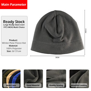 Bonnet en polaire uni, chaud et tendance, pour femmes et hommes, avec étiquette personnalisée, haute qualité, vente en gros 2026 - Product Image 2