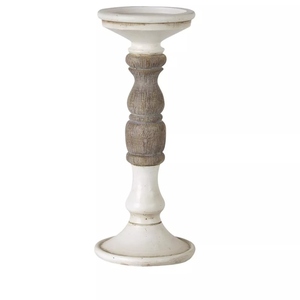 Classic design 2 tone wooden small medium <b>large</b> <b>candle</b> holder 3 pc set pillar <b>candle</b> holder customization options - Product Image 2