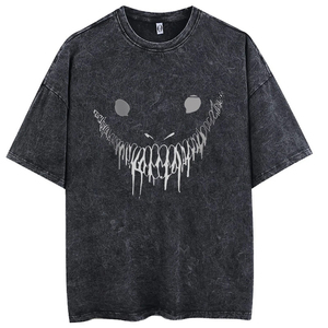 เสื้อยืดลายกราฟิกตลกๆ สไตล์เรโทร สำหรับคู่รัก พิมพ์ลายบนผ้าฝ้าย เสื้อผ้าลำลองแนวสตรีทแวร์ ทรงโอเวอร์ไซส์ สำหรับผู้ชายและผู้หญิง ขายส่ง - Product Image 3