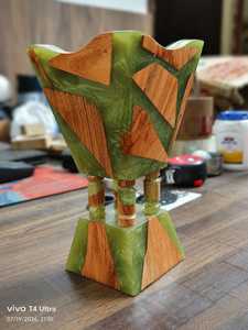 Modern Gray Metal Incense <b>Burner</b> with Perforated Lid Aromatherapy Diffuser <b>for</b> Home Use Hadcrafted Home Decor Wooden Incense - Product Image 5