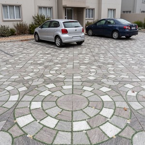 Carreaux de sol vitrifiés robustes pour extérieur 400x400mm 12mm, finition perforée antidérapante pour parking, allée, couloir, entrepôt, cour - Product Image 1