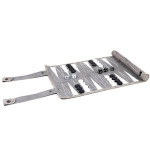 ชุดเกมแบ็คแกมมอนแบบพกพา รุ่นใหม่ ปี 2026 ทำจากหนัง PU ม้วนเก็บได้ งานแฮนด์เมด คุณภาพพรีเมียม หนังพับได้ - Product Image 4