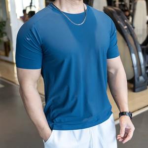 Camiseta de algodón 100% para hombre, cuello redondo, hombros descubiertos, diseño de logotipo personalizado, camisetas para hombre al por mayor - Product Image 3