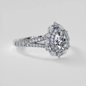 Anillo de compromiso de diseño elegante con diamante cultivado en laboratorio de 14k/18k, corte pera, marquesa, halo, tallo dividido y ovalado, para mujeres y niñas, ideal para fiestas. - Product Image 6