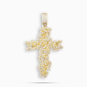 Pendentif de luxe en moissanite Ice Charm en argent sterling 925, bijoux de mode hip-hop unisexe, accessoire de fête étincelant, cadeau - Product Image 2