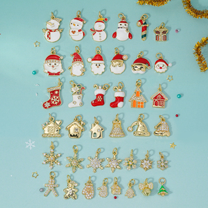 Collana con Ciondolo a Forma <span class=keywords><strong>di</strong></span> Campana, Bastoncino <span class=keywords><strong>di</strong></span> Natale, Albero, Babbo Natale, <span class=keywords><strong>Fiocco</strong></span> <span class=keywords><strong>di</strong></span> <span class=keywords><strong>Neve</strong></span> in Zirconia, Placcata in Oro 18K per Donna, Regalo <span class=keywords><strong>di</strong></span> Natale - Product Image 5