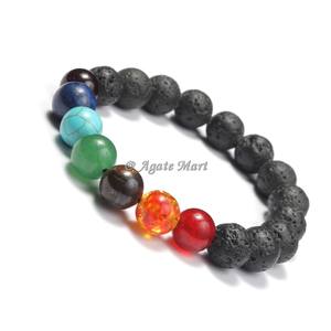 Pulsera de siete chakras de ágata genuina de nuevo diseño para hombres y mujeres estilo Feng Shui con técnica de cristal tallado para el amor - Product Image 6