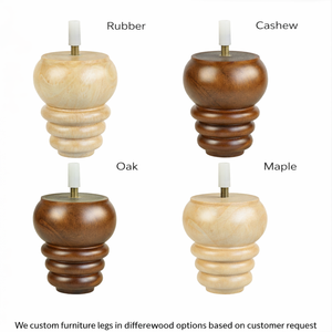 Modern Round Wooden Furniture Leg Solid <b>Wood</b> Sofa Chair Cabinet Replacement Leg Smooth Finish Durable Support - Product Image 3